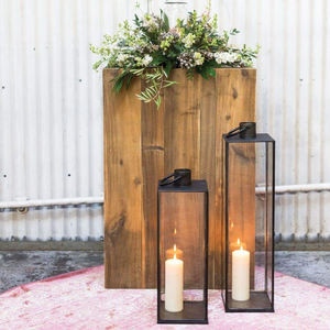 Linterna de vela de metal de lujo de tamaño personalizado, nuevo diseño, decoración de jardín y boda, linterna de vela de suelo de tendencia - Product Image 1