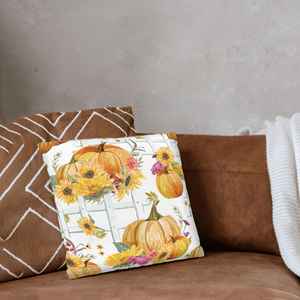 <b>Pumpkin</b> Print Pillow - Cute Halloween <b>Decor</b>, Personalized Gift,18"x18" - 45x45 cm - Product Image 3