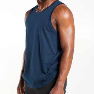 Qualité supérieure OEM Logo personnalisé Mode de haute qualité Blanc Noir Débardeur d'entraînement de musculation en coton pour hommes - Product Image 4