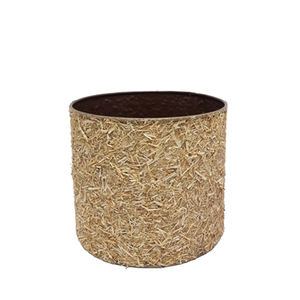 Pots décoratifs de jardin d'herbes d'intérieur couleur marron jardinière de jardin en paille de fer pots au design moderne pour la décoration de la maison - Product Image 3