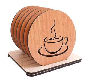 Handcrafted Natural Wood Bohemian Style Eco-Friendly <b>Drink</b> <b>Coaster</b> High End Smooth Surface for Tea Coffee <b>Drinks</b> Wholesale Price - Product Image 2