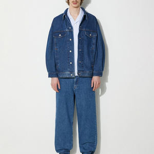 Wholesale Casual Winter Streetwear <b>Funky</b> Slim Fit Ripped Denim Jean <b>Jackets</b> for Men - Product Image 2