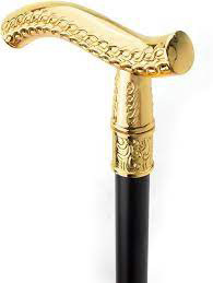 Handmade Vintage 36\" <b>Walking</b> <b>Stick</b> Decorative Brass <b>Handle</b> Designer Wood Cane for Outdoor Hiking New Design for Men Women - Product Image 1