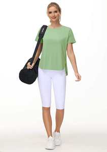 <b>Ladies</b> Soft Cotton Short Sleeve Crew <b>Neck</b> Tshirt Lightweight Casual Tee Top Perfect For Summer Daily Outfitwear - Product Image 5