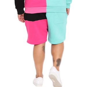High quality Latest Style Solid Color <b>Men</b> Hoodies Short Set 2025 Breathable 100% Cotton Fleece In Stock Hoodie and Shorts Set - Product Image 4