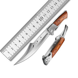 Couteau de camping artisanal industriel, pointe en acier à clip, manche en os de chameau biseauté, personnalisable, vente en gros OBM - Product Image 3