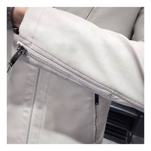Veste de haute qualité en cuir véritable sur mesure, col montant, respirante, écologique pour hommes, nouvelle mode, saison d'hiver, vente en gros - Product Image 6