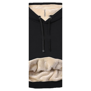 Vestido Sudadera de Invierno Personalizado para Mujer, 100% Algodón, Felpa, Ecológico, Transpirable, Resistente al Viento, con Bordado en Relieve en la Parte Delantera - Product Image 3