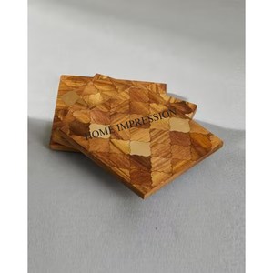 Lot de 4 sous-verres de table de luxe écologiques en bois marbré résistant à la chaleur pour la maison et la cuisine pour les mariages et les événements - Product Image 3