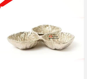 Cuenco para servir condimentos de aluminio y metal con acabado dorado de aspecto único para hotel, restaurante, hogar y bar - Product Image 1