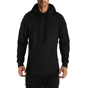 High Quality Streetwear Cotton <b>Blended</b> Gym Fitness Hoodies Oversized Wholesale Men Gym Fitness Hoodies - Product Image 3