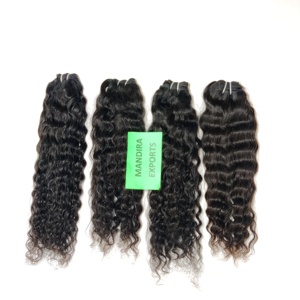 วิกต่อผมมนุษย์สำหรับต่อผมมนุษย์ผมคนอินเดียแท้สีดำ100% มีหนังกำพร้าเป็นลอนลึกไม่มีสารเคมีแปรรูปจากธรรมชาติ - Product Image 3