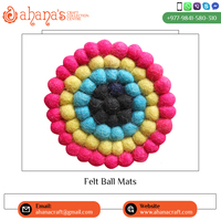 Tapis en feutre 100 % laine Ahana, écologique, fait main, de luxe, multi-formes, en stock, décoration de sol, tapis antidérapants