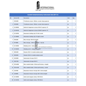 Conjunto de instrumentos de endarterectomía carotídea de acero inoxidable de primera calidad, instrumentos quirúrgicos de neurocirugía, cirugía Manual - Product Image 6