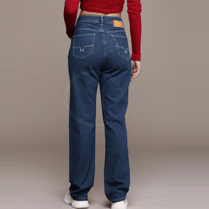 Overol de Cintura Media Transpirable para Mujer, Pantalones Vaqueros de Frente Plano, Calidad Premium, 100% Algodón - Product Image 3