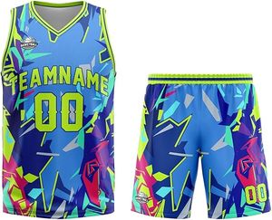 เครื่องแบบบาสเก็ตบอลแขนสั้นสำหรับผู้ชายเสื้อบาสเก็ตบอลมีลายออกแบบมาใหม่ - Product Image 6