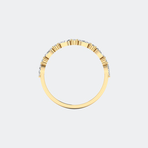 Bague minimaliste en forme de marquise et de rondes, sertie de diamants, bijoux délicats, élégants, à porter au quotidien, cadeau pour femme - Product Image 4