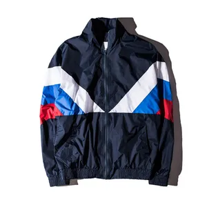 Coaches Jackets Men Patchwork Splicing Preppy Thin Breathable Sports Paris Pilot Coats Men 2024 Custom Logo Men's Bomber Jackets