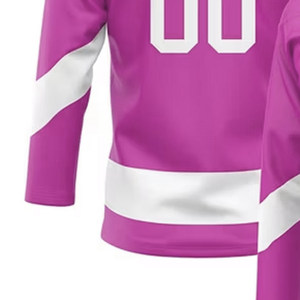 Aceptar diseños personalizados Jersey de hockey Entrenamiento juvenil Camisetas de hockey sobre hielo Sublimación Camisetas de equipo de manga completa - Product Image 6
