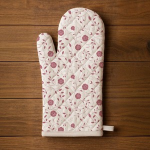 Gant de four rembourré pour cuisine Mitaine matelassée en coton doux avec protection supplémentaire pour les mains pendant la cuisson et la cuisson - Product Image 1