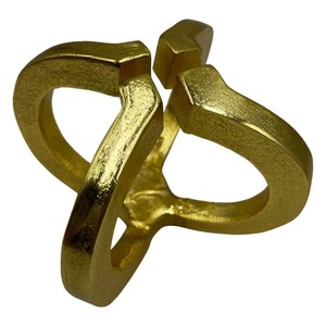 Castello Gold Series Or Carré Aluminium Métal Objet de décoration d'intérieur Aluminium Unique Sculpture moderne polie - Product Image 3