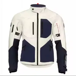 B M W GS Rally GTX chaqueta de moto hombres (azul noche/blanco) Chaqueta Ropa Hombres Impermeable Racing Motor Bike Chaquetas de cuero