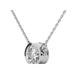 Collar con Colgante de Diamantes Legacy Luxe de 2.00 CTW, Certificado AGI, Oro de 14K, Diamantes Cultivados en Laboratorio, Corte Brillante Redondo para Mujer, Cadena de 18 Pulgadas - Product Image 3