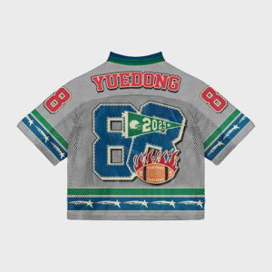 เสื้อเจอร์ซีย์ตาข่ายคอวีพอดีตัวเสื้อเจอร์ซีย์ตาข่ายเสื้อเจอร์ซีย์สีเขียวมะกอก - Product Image 4