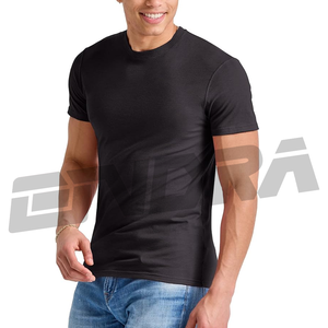 T-shirt à manches courtes et col rond pour hommes noirs en coton doux décontracté streetwear essentiel haut tendance coupe moderne respirant vêtements quotidiens - Product Image 4