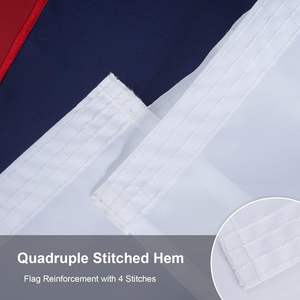 Drapeau chrétien 3x5 pieds fabriqué aux États-Unis avec croix brodée et œillets en laiton, bannière en nylon robuste - USA TOP FLAGSINC - Product Image 2