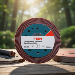 แผ่นกระดาษทรายกาวแบบไม่เจาะรู K120 แพ็ค 20 แผ่น โดย FEIN - Product Image 3