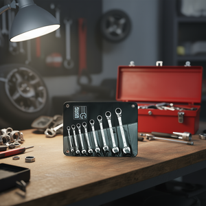 Jeu de 8 clés à cliquet réversibles Usag, outil polyvalent pour un vissage rapide et facile - Product Image 3