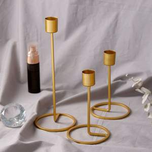 Iron Metal <b>Taper</b> <b>Candle</b> for Centerpieces <b>Candle</b> Holder in Gold Finished <b>Candle</b> Stick in Wholesale Price for Wedding Decoration - Product Image 5