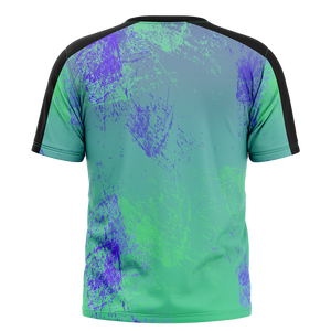 เสื้อยืดพิมพ์ลายผ้าคอตตอน/โพลีเอสเตอร์ แขนสั้น ทรงปกติ กันยับ พิมพ์โลโก้ OEM ตามสั่ง สำหรับผู้ชาย สไตล์ลำลอง เสื้อเจอร์ซีย์เรียบๆ สปอร์ต - Product Image 4