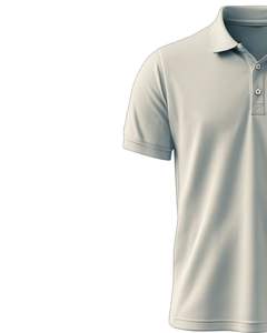 Camisa de Manga Corta para Hombre, Tejida en Algodón Suave, Transpirable, de Secado Rápido, Color Beige Claro, Estilo Casual, Cuello Golf con Botones, para Verano - Product Image 4