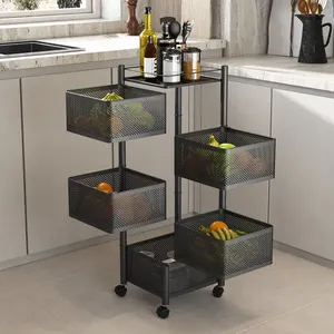 Étagère pour cuisinière magnétique rotative en acier inoxydable, type sol, ensemble de 3 pièces, étagères de <span class=keywords><strong>cuisine</strong></span> <span class=keywords><strong>vintage</strong></span> - Product Image 5