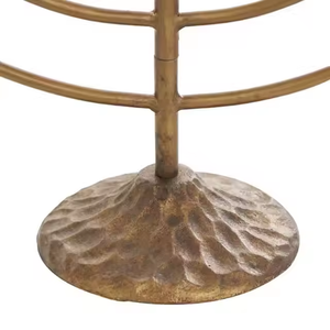Le candélabre moderne en métal massif Judaica Hanukkah Menorah 9 ramifié est un bougeoir décoratif par décor impex - Product Image 5