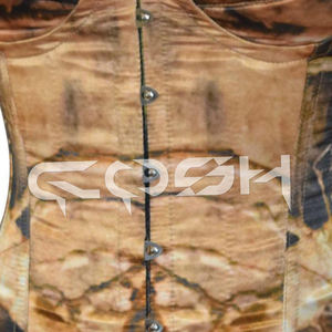 Corsé de satén de poliéster al por mayor con varillas de acero y estampado de jungla, top moldeador de cintura adelgazante - Product Image 3