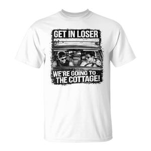 T-Shirt Retrò Anni '90 di Ilya Shane con Scritta 'In Loser We're Going to the Cottage', un Elegante Prodotto Promozionale - Product Image 1