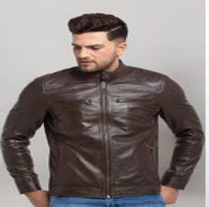 แจ็คเก็ตหนังสีดำทรงมอเตอร์ไซค์แบบเย็บลาย: แจ็คเก็ตหนังสีดำคอตั้ง แขนเสื้อแบบร่อง มีกระเป๋าติดกระดุม ราคาขายส่ง - Product Image 2