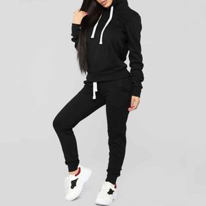 Survêtement en polyester 100% coton personnalisable coupe décontractée ensemble d'hiver de grande taille sweat à capuche surdimensionné couleur unie vêtements d'hiver confortables - Product Image 1