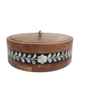 Latest Design Metal Casserole <b>Dish</b> <b>with</b> Mother-Of-Pearl <b>Lid</b> for <b>Serving</b> Warm Food in Hotel Restaurant Home. for Catering Use - Product Image 4