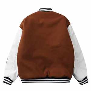 Vestes de baseball en laine chenille brodée avec logo personnalisé, pour hommes, vintage, hiver, coupe-vent, imperméable, respirant, style urbain - Product Image 2