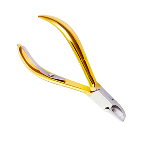 Pince à cuticules à ressort unique pince à cuticules demi-or pince à cuticules en métal acier pince à cuticules coupe-ongles - Product Image 4
