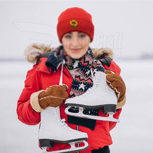 หมวกบีนนี่ปักลายสำหรับฤดูหนาวผ้าขนสัตว์ผ้าฝ้าย - Product Image 4