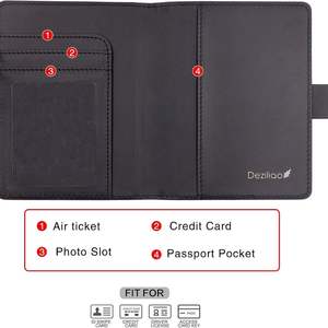Porte-passeport en cuir RFID de qualité supérieure Portefeuille de voyage élégant, durable et prêt pour le voyage et cadeau parfait pour les Jetsetters - Product Image 4