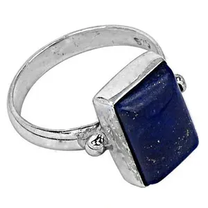 Bague et broche en argent 925 et lapis-lazuli pour femmes - Bijoux tendance - Product Image 2