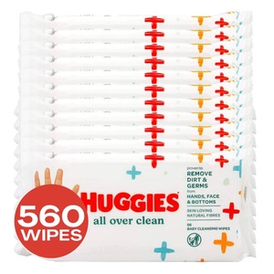 ผ้าเช็ดทําความสะอาดเด็ก HUGGIES ทําความสะอาดทั้งตัว 56 ผ้าเช็ดทําความสะอาด Huggies ต่อแพ็ค (10 แพ็ค) 560 ผ้าเช็ดทําความสะอาดรวม - Product Image 3