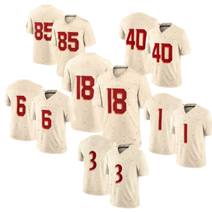 Camiseta de Entrenamiento de Fútbol Americano Personalizada, Malla Roja, Cuello en V, Manga Corta, Transpirable, Antibacteriana y Ligera - Product Image 2