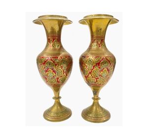 Modern Luxury Handmade Crystal Beaded Brass Flower Vase for Sofa/<b>Bedside</b> Reasonable Prices for Wedding Decorations - Product Image 3